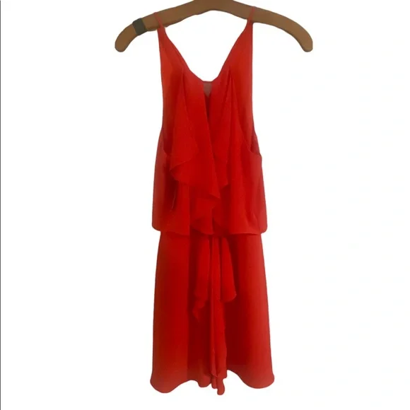 BCBGMaxAzria | Dresses | Nwt Bcbg Maxazria 248 Blackcaylan Georgette Ruffled  Halter Dress Sz Xs | Poshmark